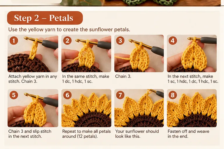 Step 2: petals with photos